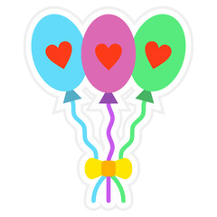 Balloons Sticker Icon