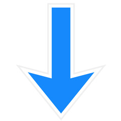 Down Sticker Icon