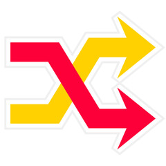 Shuffle Sticker Icon