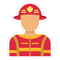 Fireman Sticker Icon