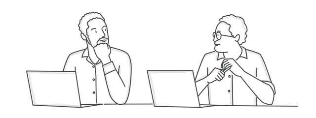 Business partners conversation.