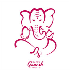 Creative Lord Shri Ganesha icon vector design background