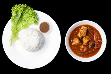 Asam Pedas Ikan translated as Spicy Sour Fish. Polular in Malaysia especially Malacca. Served on rice.