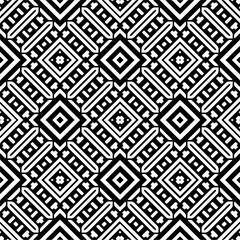 Vector geometric seamless pattern. Minimal ornamental background with abstract shapes. Black and white texture. Simple abstract ornament background. Dark repeat design for decor, fabric, cloth.