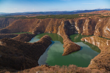 Fototapeta na wymiar Canyon of Uvac river, Serbia, Europe