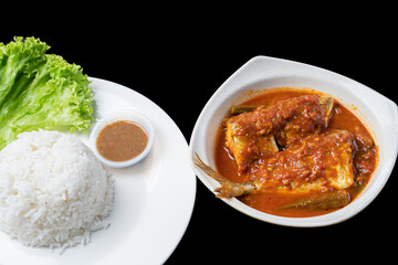 Asam Pedas Ikan translated as Spicy Sour Fish. Polular in Malaysia especially Malacca. Served on rice.