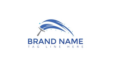 Creative Cleaning Concept Logo Design Template