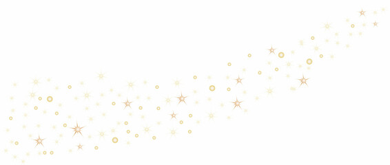 Shiny stars on a transparent background. Golden sparkling lights. Festive glow. Magic star effect. Glitter background. Designing a holiday party.