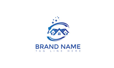 Creative Cleaning Concept Logo Design Template