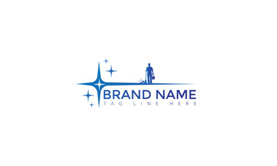 Creative Cleaning Concept Logo Design Template