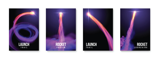 Rocket Trail Posters Set