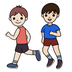 boys running