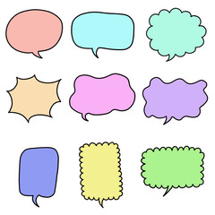Comic speech bubble  set