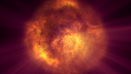 fire flame explosion in space