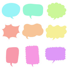 Comic speech bubble  set