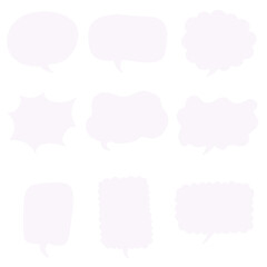 Comic speech bubble  set