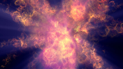 Obraz na płótnie Canvas fire flame explosion in space