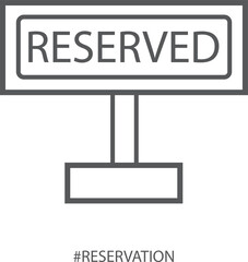 Icono vector de cartel de reservado