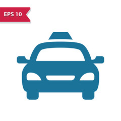 Taxi Icon. Cab, Car. Professional pixel perfect vector icon in glyph style.