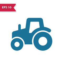 Tractor Icon. Vehicle. Professional pixel perfect vector icon in glyph style.