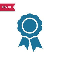 Ribbon Icon. Award, Decoration, Prize. Professional pixel perfect vector icon in glyph style.
