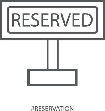 Icono vector de cartel de reservado