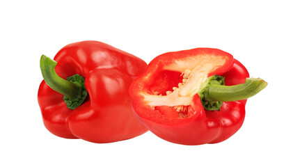 Red pepper isolated on  transparent png