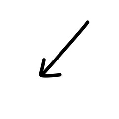 Hand drawn arrow vector