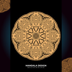 Creative Gold luxury decorative Mandala design background