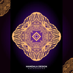 Creative Gold luxury decorative Mandala design background