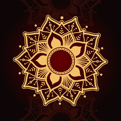 Creative Gold luxury decorative Mandala design background