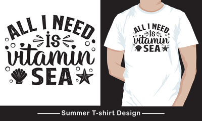 t-shirt summer, typography vector t shirt design template