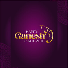 Happy Ganesh Chaturthi creative luxury background card design