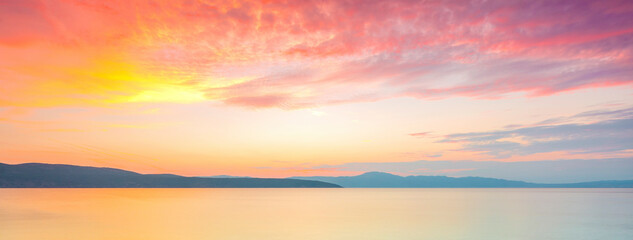 Beautiful sunset over the sea