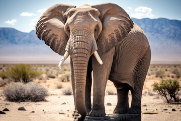 Naklejka na ściany i meble African elephant, Angry Elephant royalty, African elephant Angry