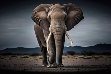 Naklejka na ściany i meble African elephant