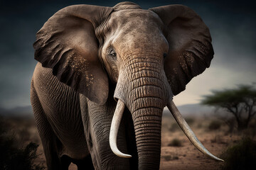 Obraz na płótnie Canvas African elephant