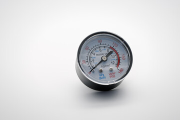 Small pressure gauge.
