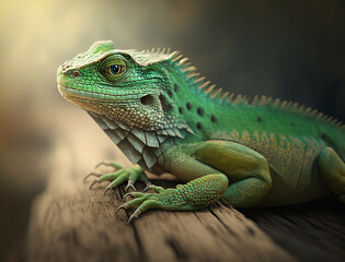 Obraz premium Green lizard
