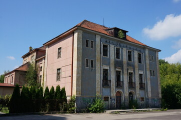 Fototapeta na wymiar Former Cinema Hall, built in 1924–1929. Czeladz, Poland.