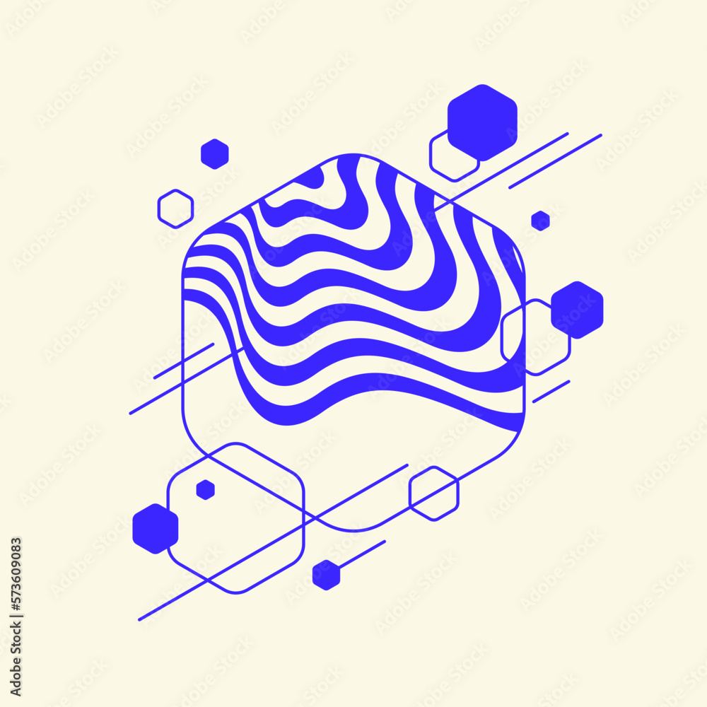 Poster modern geometric composition of various shapes. illustration for design. abstract background in the 