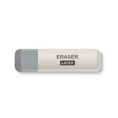 Realistic Detailed 3d Eraser Tool of School or Office Isolated on a White Background. Vector illustration