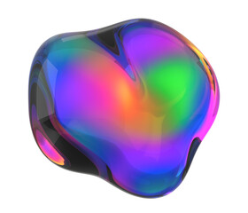 Iridescent bubble, 3d render