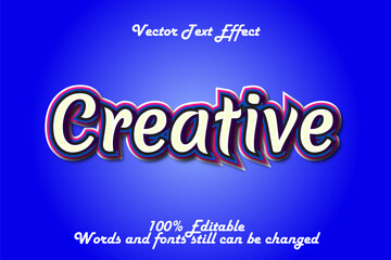 Creative editable text effect