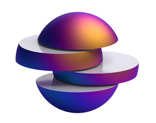 Abstract sphere, 3d render