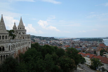 Landscape of Budapest with Danube river, view from Buda Castle, Budapest, Hungary