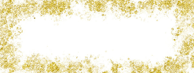 Gold frame particles isolated, overlay metallic background, luxury golden texture, small glitter points illustration