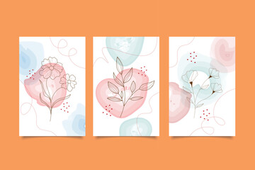botanical template cover collection