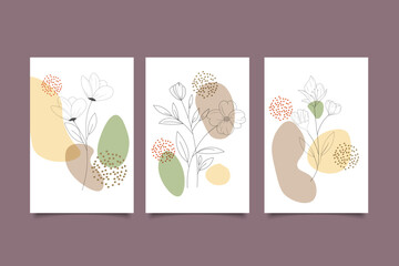 botanical template cover collection