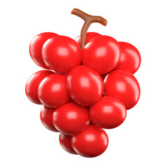 red grapes 3d render